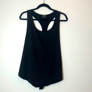 CALIA l Black Mesh Lines Deep Racerback Tank Yoga
